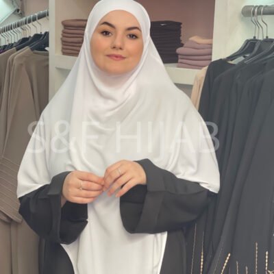 Khimar L blanc éclatant