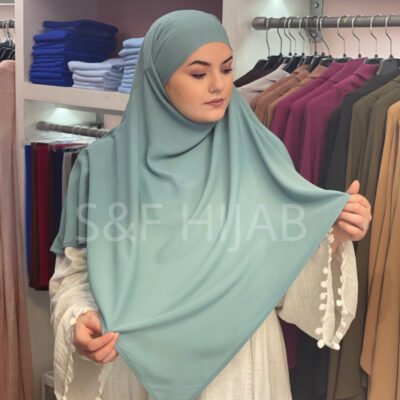 Khimar L couleur turquoise