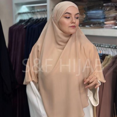 Khimar L saumon clair