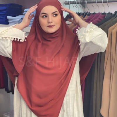 Khimar L orange foncé