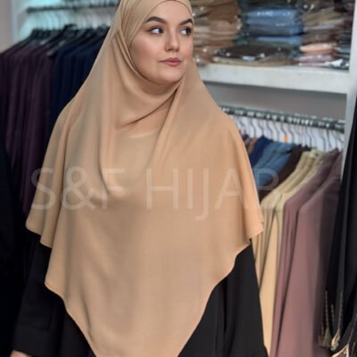 Khimar L caramel clair