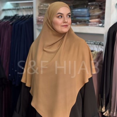 Khimar L caramel foncé