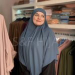 Hijab bleu jean