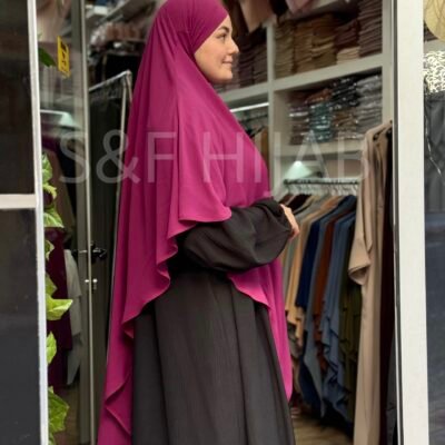 Khimar XL rose foncé